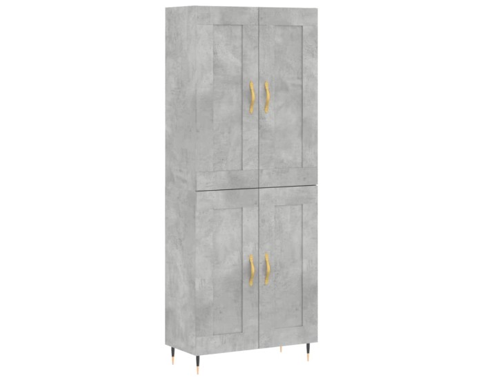 Sonata Dulap înalt, gri beton, 69,5x34x180, lemn compozit
