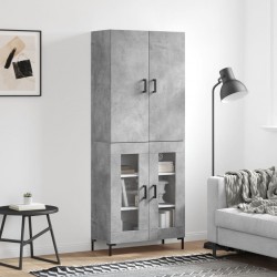 Sonata H Висок шкаф, бетонно сив, 69,5x34x180 см, инженерно дърво - Corpuri, vitrine, biblioteci modulare