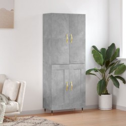 Sonata H Висок шкаф, бетонно сив, 69,5x34x180 см, инженерно дърво - Corpuri, vitrine, biblioteci modulare