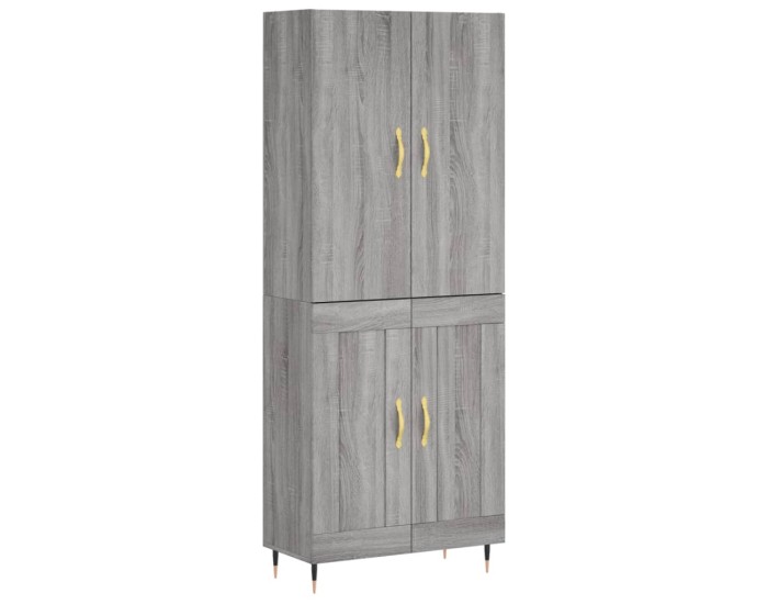 Sonata Dulap înalt, gri sonoma, 69,5x34x180 cm, lemn compozit