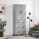 Sonata Dulap înalt, gri beton, 69,5x34x180, lemn compozit