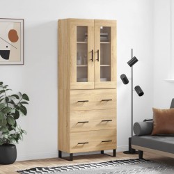 Sonata H Висок шкаф, дъб сонома, 69,5x34x180 см, инженерно дърво - Corpuri, vitrine, biblioteci modulare