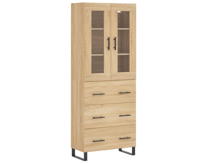 Sonata Dulap înalt, stejar sonoma, 69,5x34x180 cm, lemn compozit