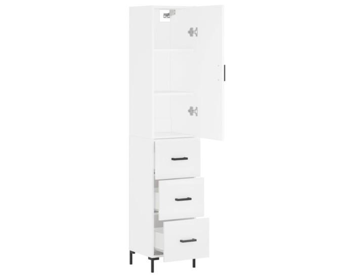 Sonata Dulap înalt, alb, 34,5x34x180 cm, lemn prelucrat
