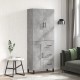 Sonata H Висок шкаф, бетонно сив, 69,5x34x180 см, инженерно дърво