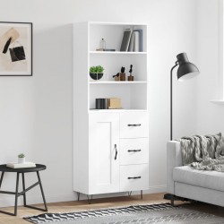 Sonata Dulap înalt, alb, 69,5x34x180 cm, lemn compozit