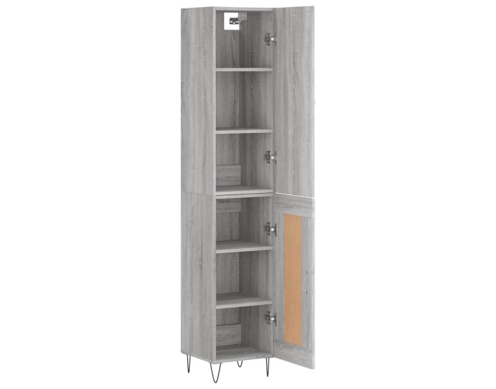 Sonata Dulap înalt, gri sonoma, 34,5x34x180 cm, lemn prelucrat