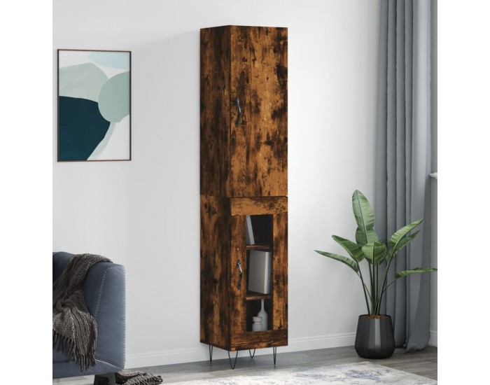 Sonata H Висок шкаф, опушен дъб, 34,5x34x180 см, инженерно дърво