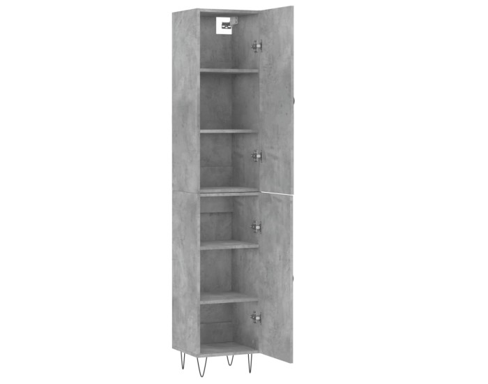 Sonata Dulap înalt, gri beton, 34,5x34x180 cm, lemn prelucrat