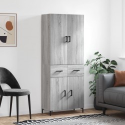 Sonata H Висок шкаф, сив сонома, 69,5x34x180 см, инженерно дърво - Corpuri, vitrine, biblioteci modulare