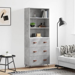 Sonata H Висок шкаф, бетонно сив, 69,5x34x180 см, инженерно дърво - Living