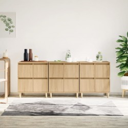 Sonata H Сайдборд, 3бр, дъб сонома, 60x35x70 см, инженерно дърво - Corpuri, vitrine, biblioteci modulare