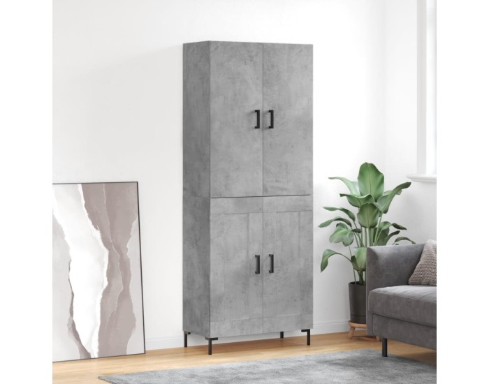 Sonata Dulap înalt, gri beton, 69,5x34x180, lemn compozit