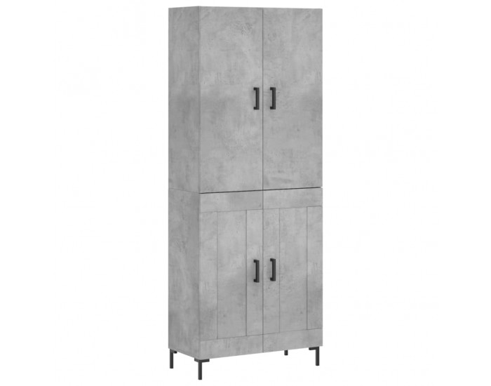 Sonata H Висок шкаф, бетонно сив, 69,5x34x180 см, инженерно дърво
