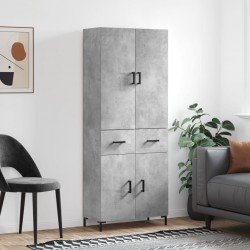 Sonata H Висок шкаф, бетонно сив, 69,5x34x180 см, инженерно дърво - Corpuri, vitrine, biblioteci modulare