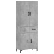 Sonata Dulap înalt, gri beton, 69,5x34x180, lemn compozit