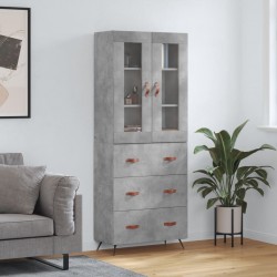 Sonata H Висок шкаф, бетонно сив, 69,5x34x180 см, инженерно дърво - Corpuri, vitrine, biblioteci modulare