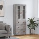 Sonata Dulap înalt, gri sonoma, 69,5x34x180 cm, lemn compozit