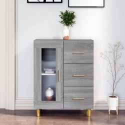 Sonata H Сайдборд, сив сонома, 69,5x34x90 см, инженерно дърво - Corpuri, vitrine, biblioteci modulare