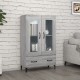 Sonata H Висок шкаф, сив сонома, 70x31x115 см, инженерно дърво