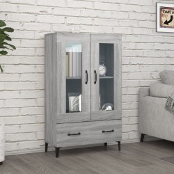 Sonata H Висок шкаф, сив сонома, 70x31x115 см, инженерно дърво - Corpuri, vitrine, biblioteci modulare