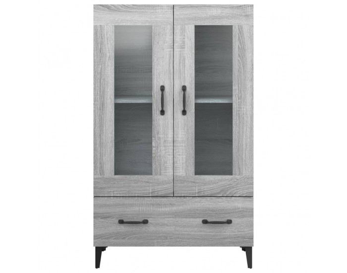 Sonata H Висок шкаф, сив сонома, 70x31x115 см, инженерно дърво