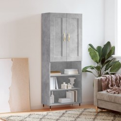 Sonata H Висок шкаф, бетонно сив, 69,5x34x180 см, инженерно дърво - Corpuri, vitrine, biblioteci modulare