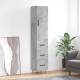 Sonata Dulap înalt, gri beton, 34,5x34x180 cm, lemn prelucrat
