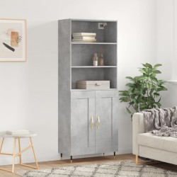 Sonata H Висок шкаф, бетонно сив, 69,5x34x180 см, инженерно дърво - Living