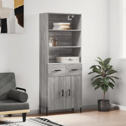 Sonata H Висок шкаф, сив сонома, 69,5x34x180 см, инженерно дърво - Corpuri, vitrine, biblioteci modulare