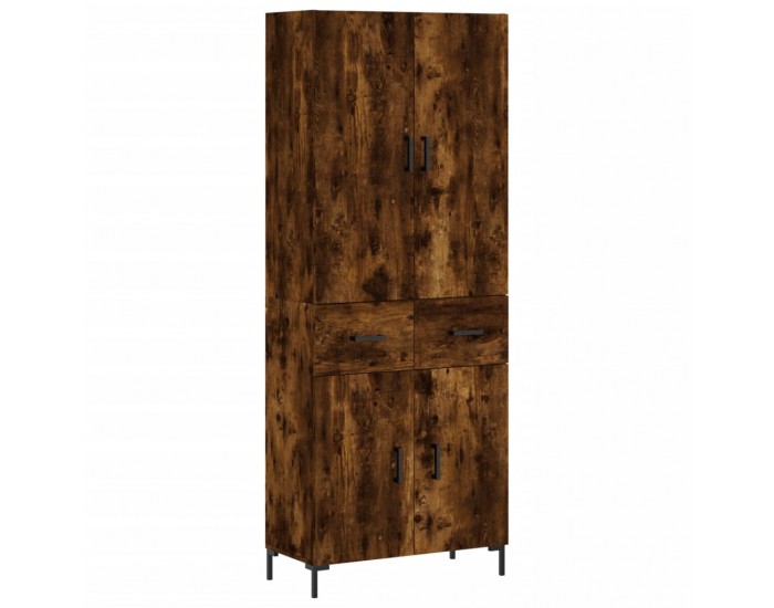Sonata H Висок шкаф, опушен дъб, 69,5x34x180 см, инженерно дърво