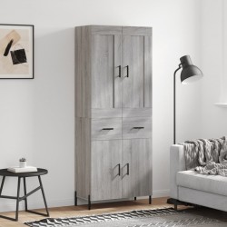 Sonata H Висок шкаф, сив сонома, 69,5x34x180 см, инженерно дърво - Corpuri, vitrine, biblioteci modulare