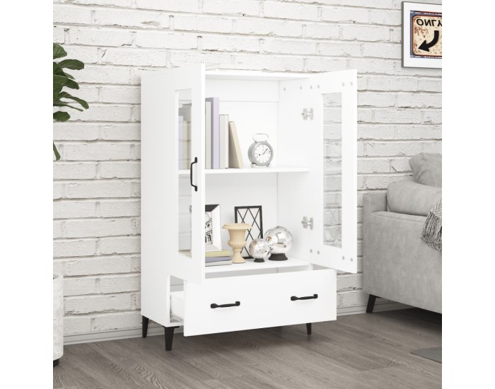 Sonata Dulap înalt, alb, 70x31x115 cm, lemn prelucrat