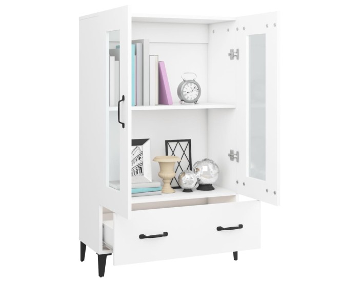 Sonata Dulap înalt, alb, 70x31x115 cm, lemn prelucrat