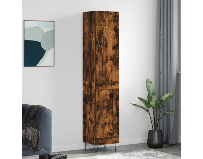 Sonata H Висок шкаф, опушен дъб, 34,5x34x180 см, инженерно дърво