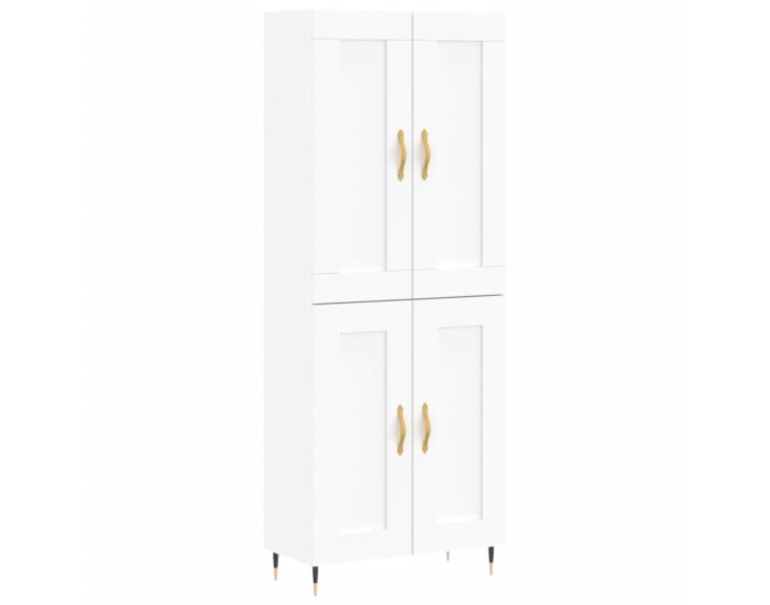 Sonata Dulap înalt, alb, 69,5x34x180 cm, lemn compozit