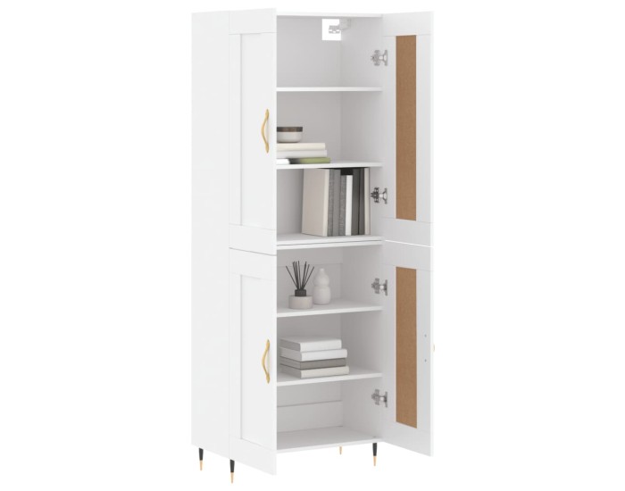 Sonata Dulap înalt, alb, 69,5x34x180 cm, lemn compozit