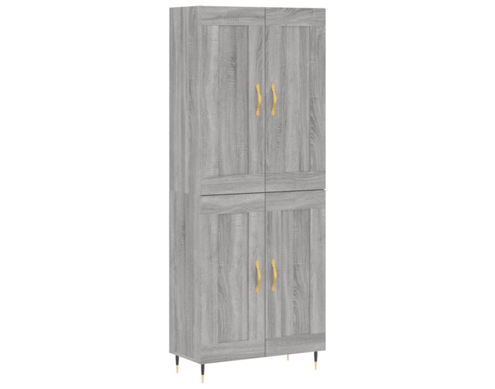 Sonata Dulap înalt, gri sonoma, 69,5x34x180 cm, lemn compozit
