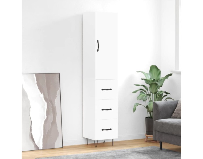 Sonata Dulap înalt, alb, 34,5x34x180 cm, lemn prelucrat
