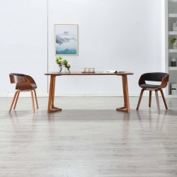 Sonata H Трапезни столове, 2 бр, сиви, огънато дърво и плат - Scaune de dining