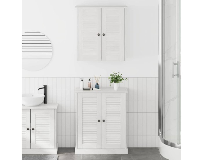 Sonata Set de mobilier pentru baie 2 buc. Alb și Alb Antic