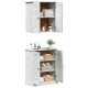 Sonata Set de mobilier pentru baie 2 buc. Alb și Alb Antic