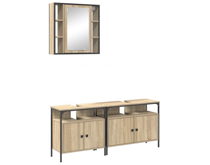Sonata H Комплект шкафове за баня 3 pcs дъб сонома 80 x 30 x 60 cm