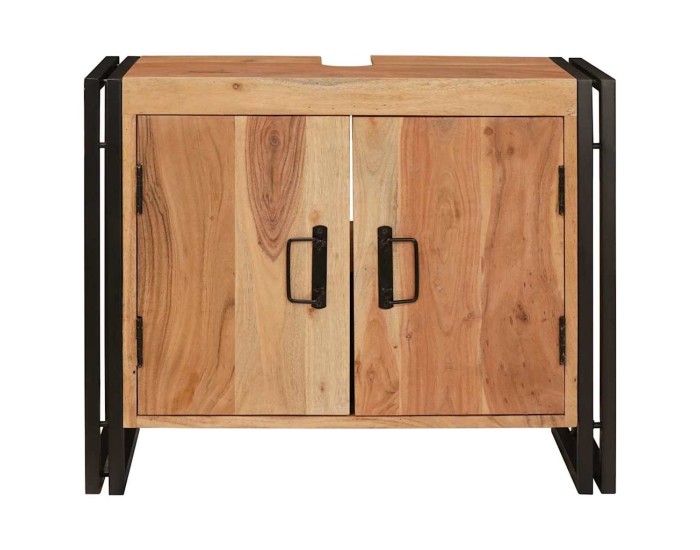 Sonata Dulap de chiuvetă Maro 71 x 33 x 58 cm Lemn Solid de Acacia