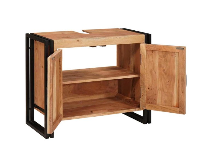 Sonata Dulap de chiuvetă Maro 71 x 33 x 58 cm Lemn Solid de Acacia