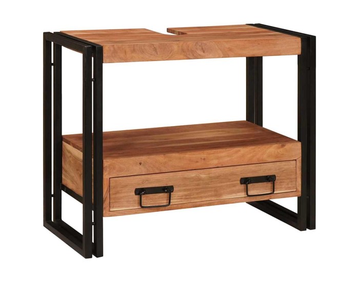 Sonata Dulap pentru toaletă Maro 71 x 33 x 58 cm Lemn Solid de Acacia