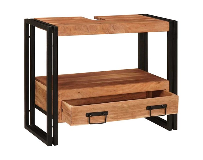 Sonata Dulap pentru toaletă Maro 71 x 33 x 58 cm Lemn Solid de Acacia
