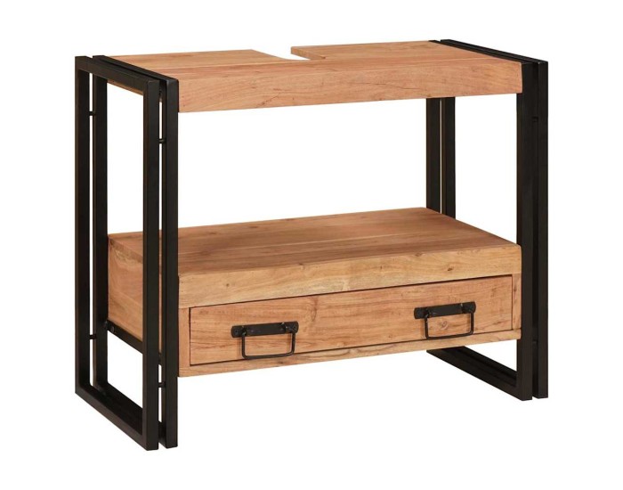 Sonata Dulap pentru toaletă Maro 71 x 33 x 58 cm Lemn Solid de Acacia
