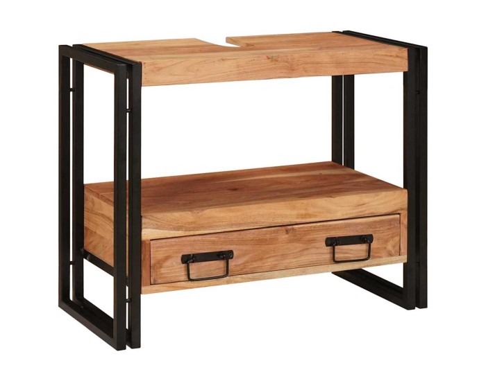 Sonata Dulap pentru toaletă Maro 71 x 33 x 58 cm Lemn Solid de Acacia