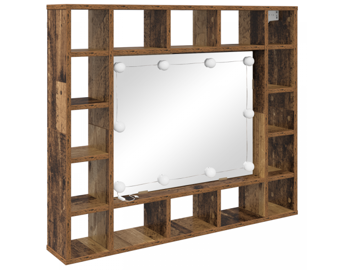 Sonata Dulap cu oglindă Lemn vechi 91 x 15 x 76,5 cm Lemn prelucrat